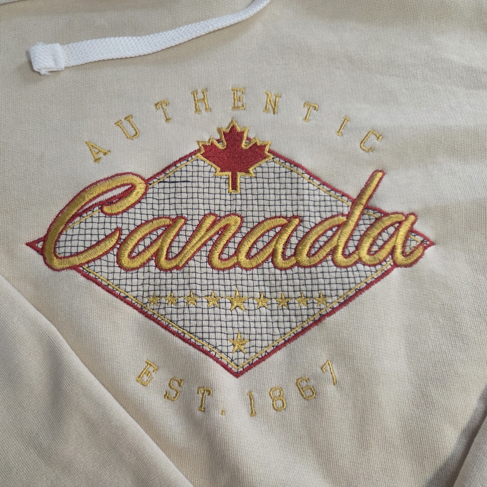 Canada Hoodie NEW Tan Medium Unisex